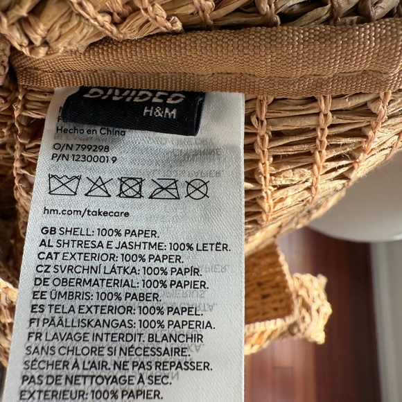 H&M STRAW SHOPPER TOTE - Picture 4 of 4